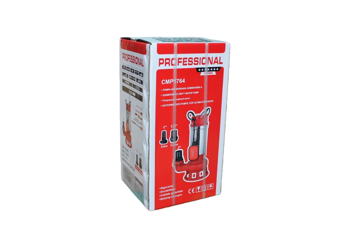 Pompa apa murdara submersibila cu plutitor si tocator CMP1764 V3500T – 3500W, debit mare, racord 2", set complet