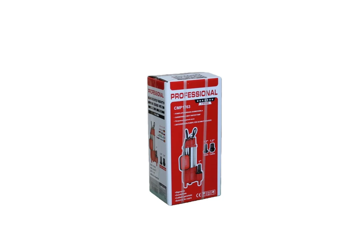 Pompa apa murdara submersibila cu plutitor si tocator CMP1763 V2500T – 2500W, debit 20 m3/h, set racorduri incluse