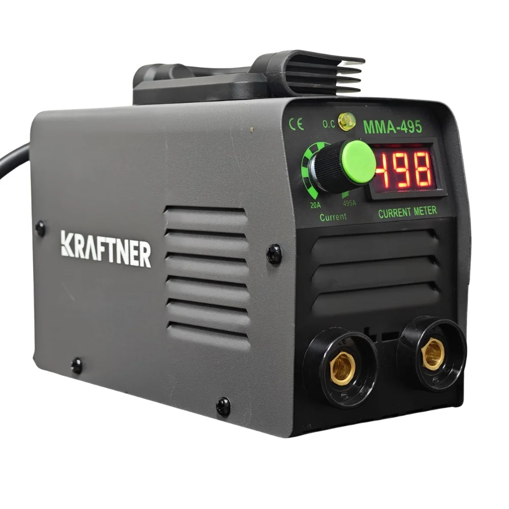 *PACHET* Aparat de sudura invertor MMA, KRAFTNER, 495a, afisaj digital, accesorii incluse, manusi bonus, cablu 1,8m, ochelari sudura automati, x2 pachet electrozi KF-2759