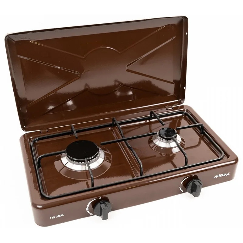 Aragaz 2 arzatoare 1.5KW, 50x36 cm, 1.5kw Maro, NURGAZ