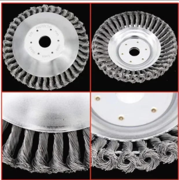 Disc perie din sarma de otel pentru motocoasa de umar Campion Altai CMP0625, diametru 150 mm / 6 inch, pentru curatarea buruienilor si pavajelor