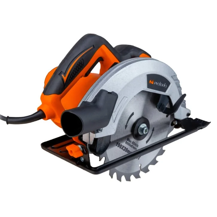 Fierăstrău Circular 1600W, Disc 185/190mm, Tăiere 45°, Evotools 681622