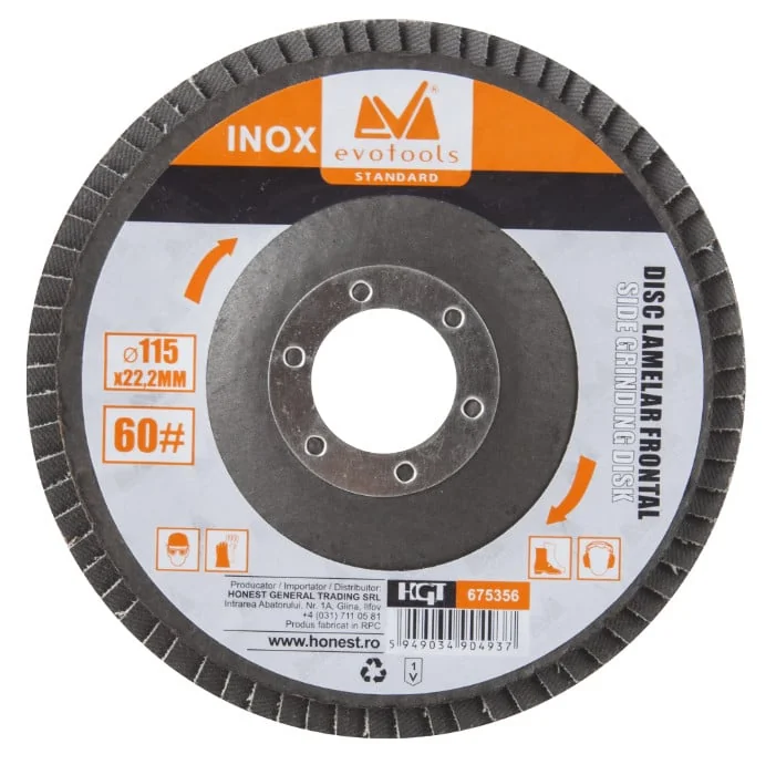 Disc Lamelar Frontal Inox 125 Mm; 100 Granulație
