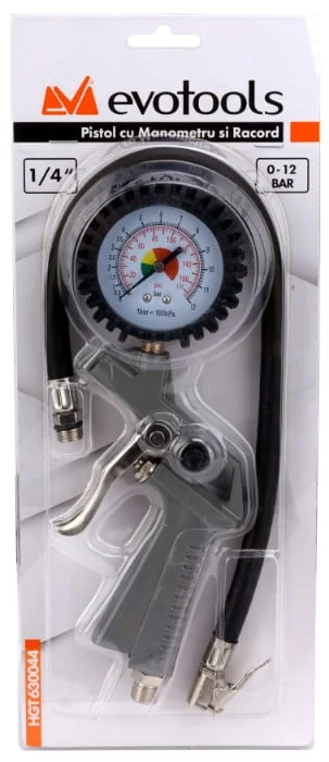 Pistol Aer Cu Manometru Si Racord Evotools 630044