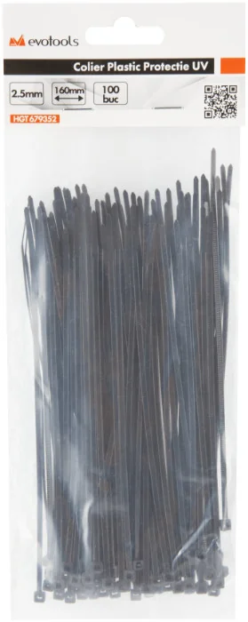 Colier Plastic Protectie UV 9x550 mm, 100Buc/Set Evotools 679363