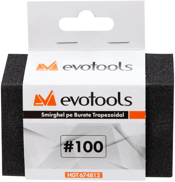 Smirghel Pe Burete Trapezoida 100x40/70x25 Mm Granulatie 80 Evotools 674811