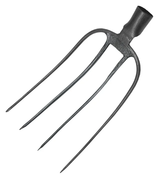 Furca Forjata Gri Carbon 8 Inch, 4 Dinti, Evotools 634190