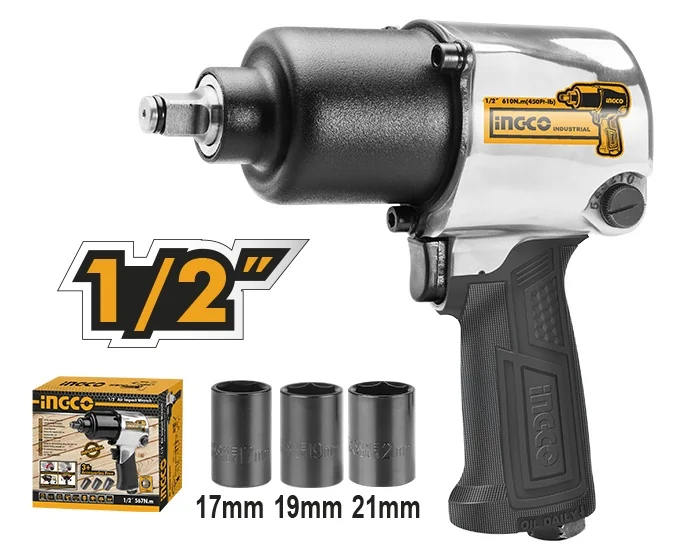 Pistol Impact Pneumatic 1/2 610Nm Ingco AIW12562