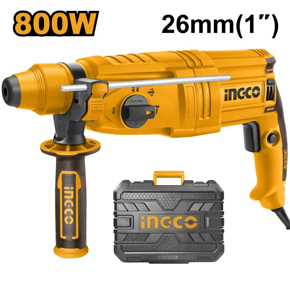 Ciocan Rotopercutor SDS 800W, 2.5 J, 1100 Rpm, INGCO RGH9028