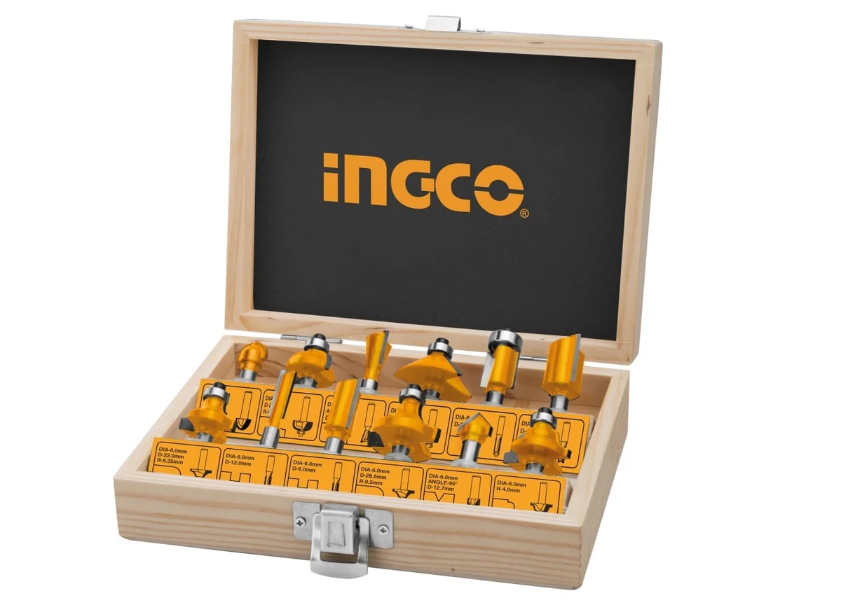 Set Freze Accesorii Oberfreză 12 Bucăți Ingco AKRT1211