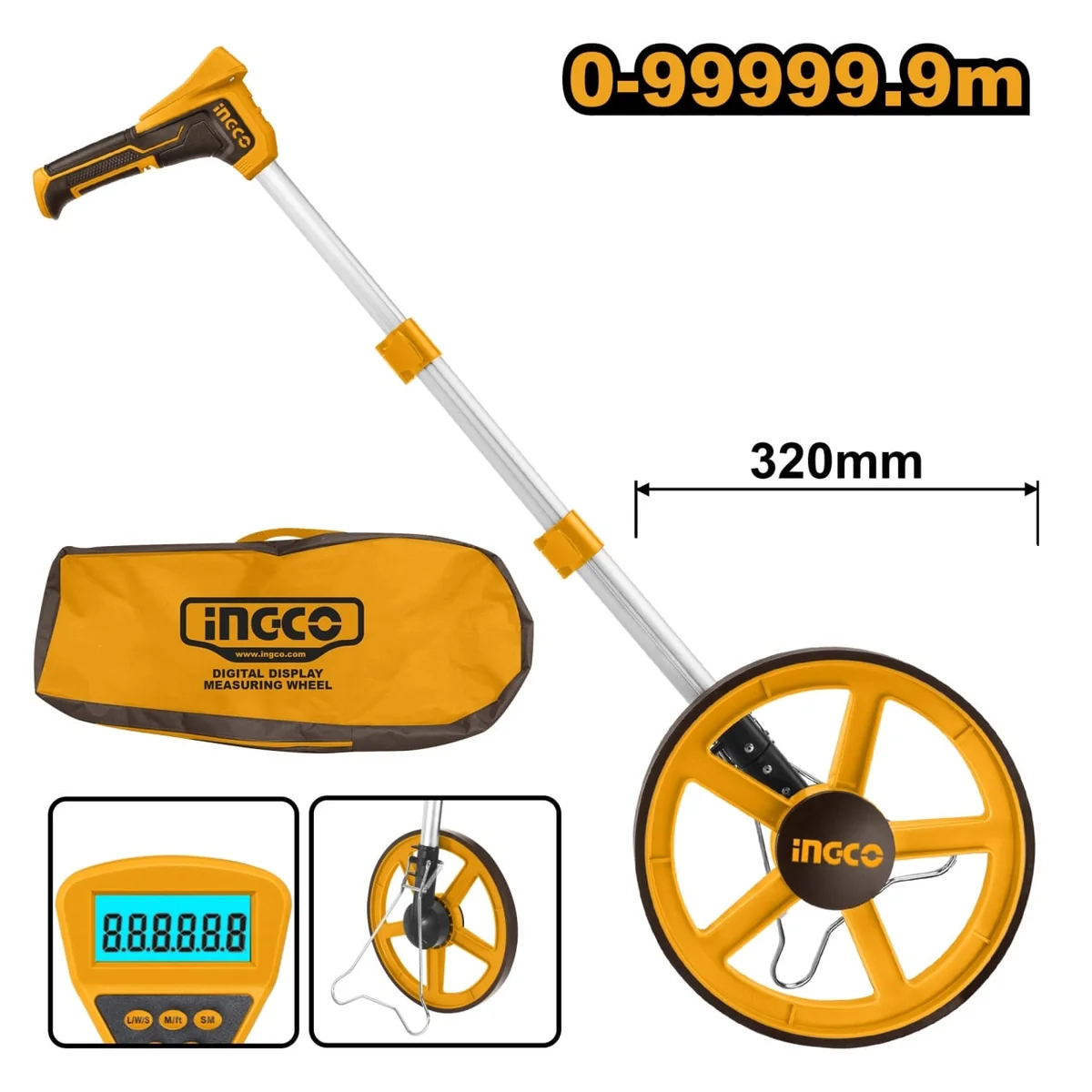 Roata Masura Cu Contor Digital Ruleta Ingco HDMW23