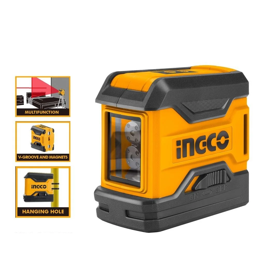 Nivela Cu Laser Roșu Fixă 0-15m, INGCO HLL156508