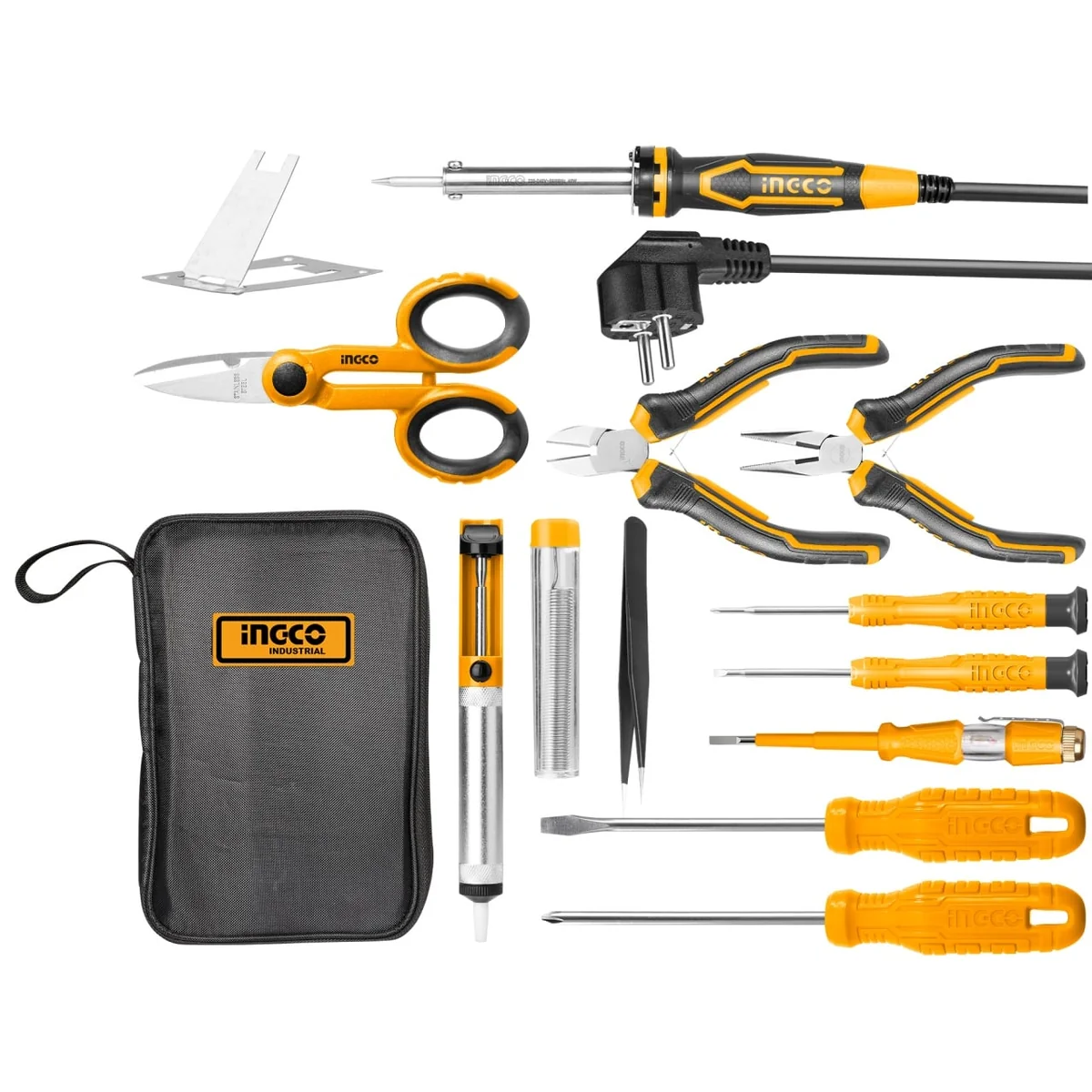 Set Trusa 13 Surubelnite Ciocan Lipit Electricieni Ingco HKTTS0131