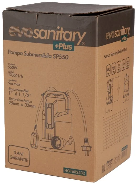 Pompa Submersibila 550 W, Sp550 Evosanitary Plus 682532