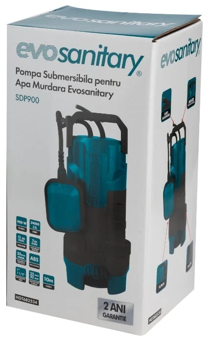 Pompa Submersibilă Pentru Apa Murdară 900 W, SPD Evotools 682534
