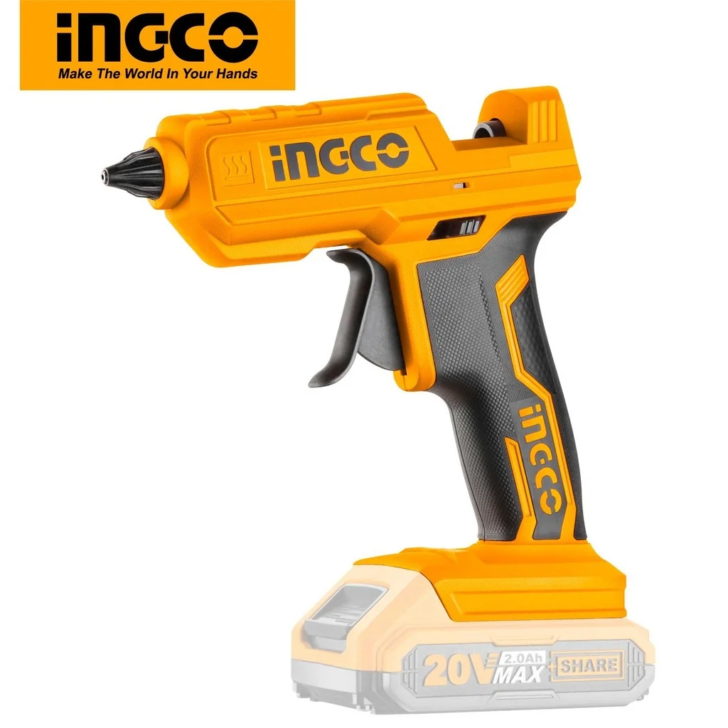 Pistol Electric Lipit Plastic, 11mm, 20V - Fara Acumulator Ingco Cggli2001