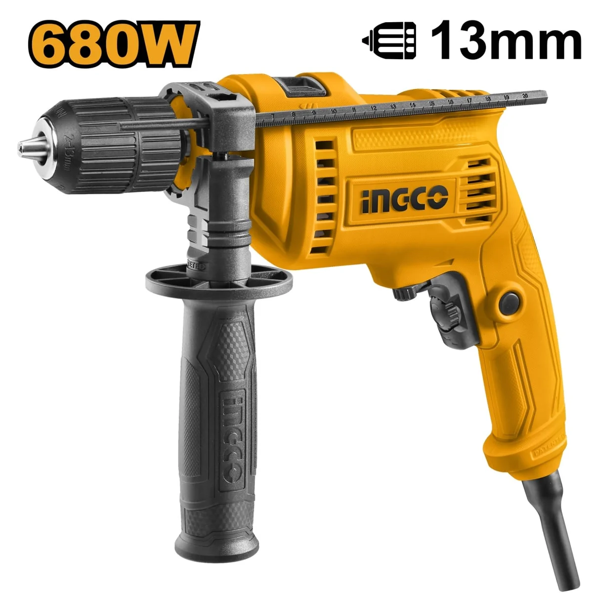 Mașina De Gaurit/Bormasina 680W Cu Impact, Mandrină Automată Ingco ID68082