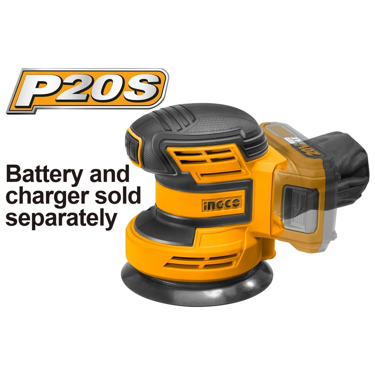 Masina De Slefuit Slefuitor Rotativ 20V 125mm - Fara Acumulator Ingco CROSLI2001