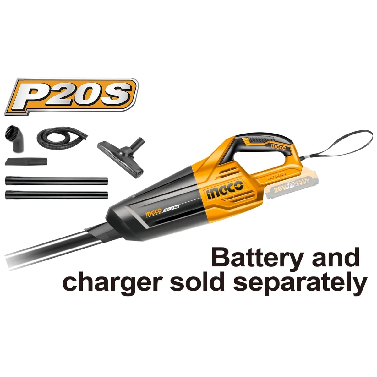 Aspirator De Mana 20V 0.7L - Fara Acumulator Ingco CVLI2001