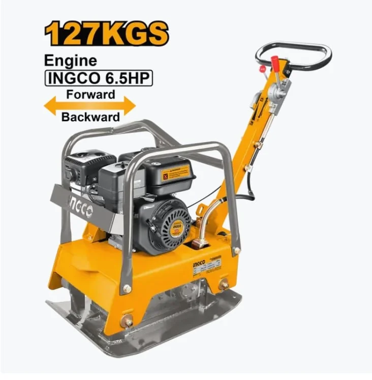 Placa Compactoare 127 Kg, 6.5 CP, 25 kN, 63 x 40 cm, Ingco GCP125-2E