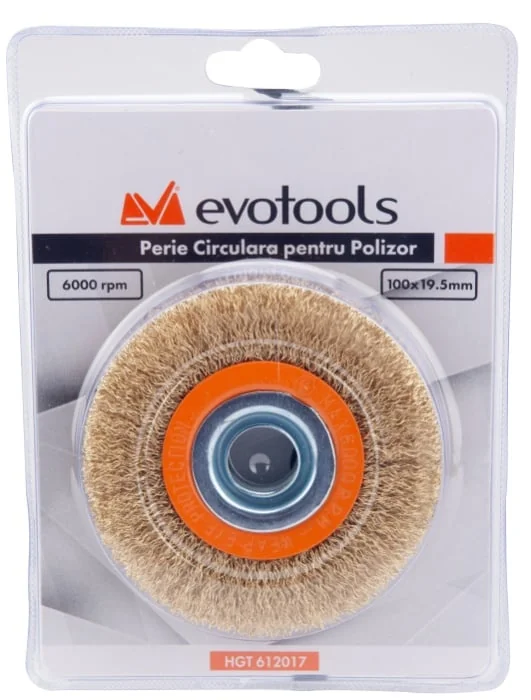 Perie Sârmă Circulară Polizor De Banc 200x32 Mm, Evotools 612021