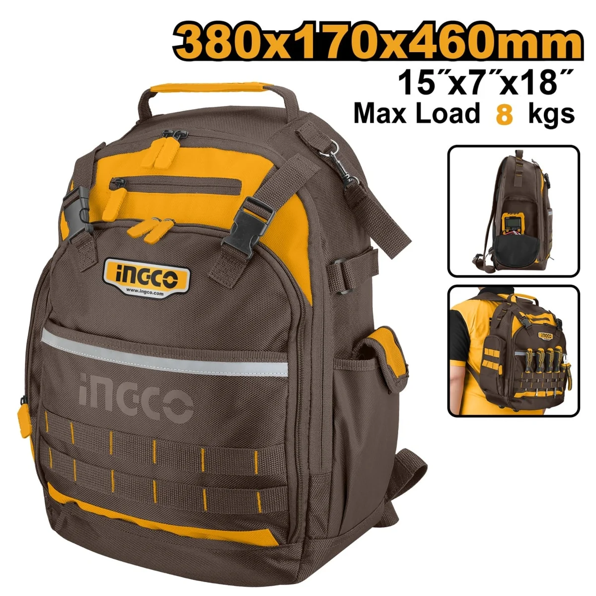 Rucsac Geanta Scule 8kg 35x17x46cm Ingco HBP01028