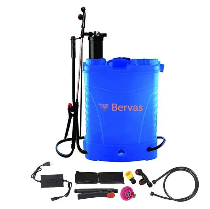 Pompa De Stropit Cu Baterie 16L + Actionare Manuala Vermorel Electric Cu Acumulator 8AH, Bervas B7487