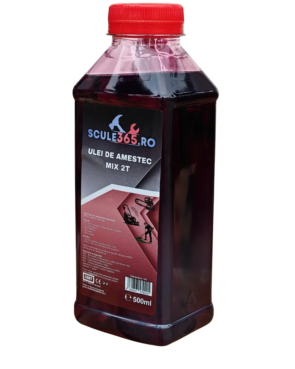 Ulei Amestec 2T Timpi Rosu 500ml Original SculE365 *Produs In Europa*