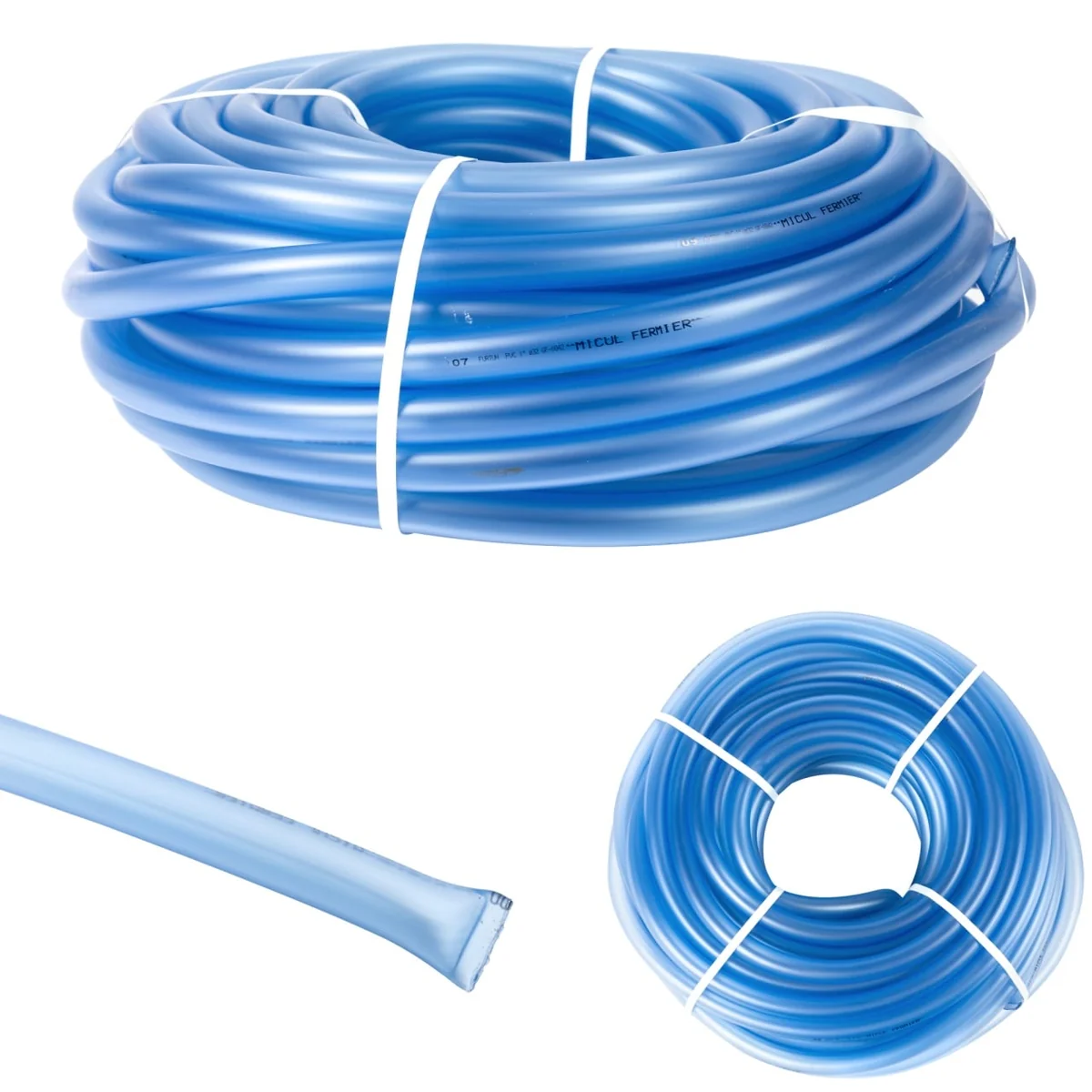 Furtun Apa PVC 1 Inch, 50m, Transparent Pentru Gradina 25mm