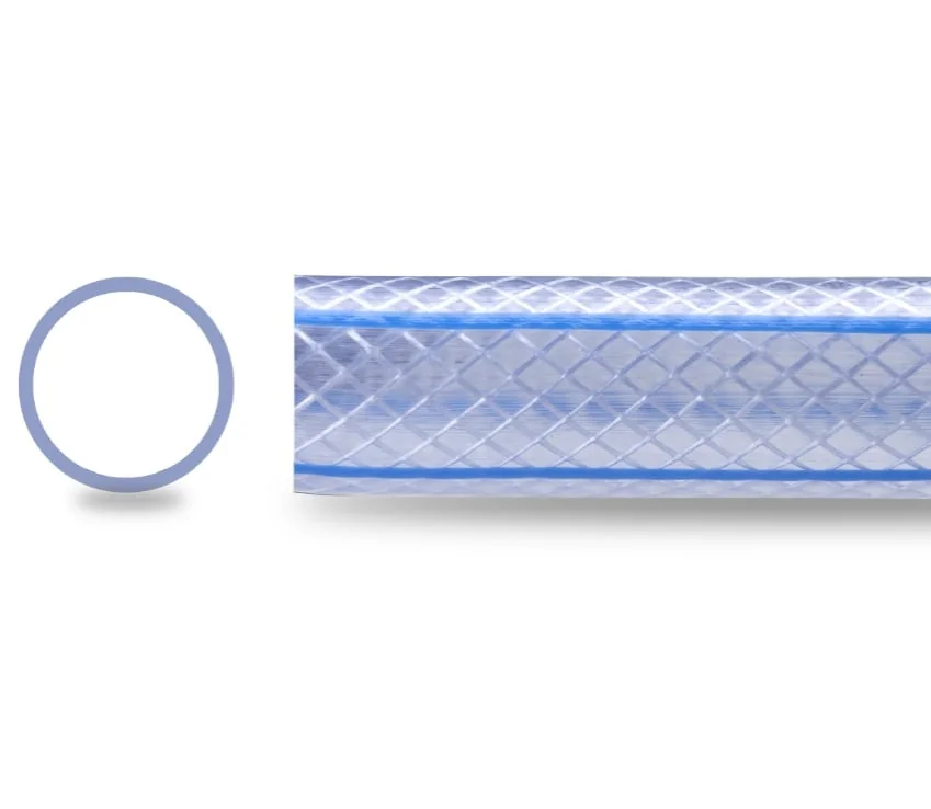 Furtun Apa PVC 1/2 Inch, 50M Transparent Cu Inserție, 12,7 Mm Pentru Grădină