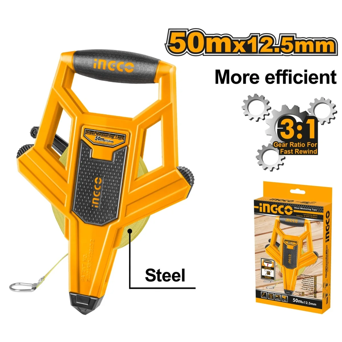 Ruleta 50m Banda Metalica