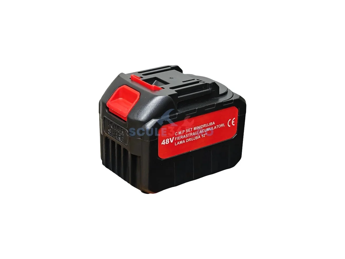 Mini Drujba Electrica 8Ah, 48V, 300mm, 2 Acumulatori, Brushless, Ungere Automata, 1800W, CAMPION CMP1756
