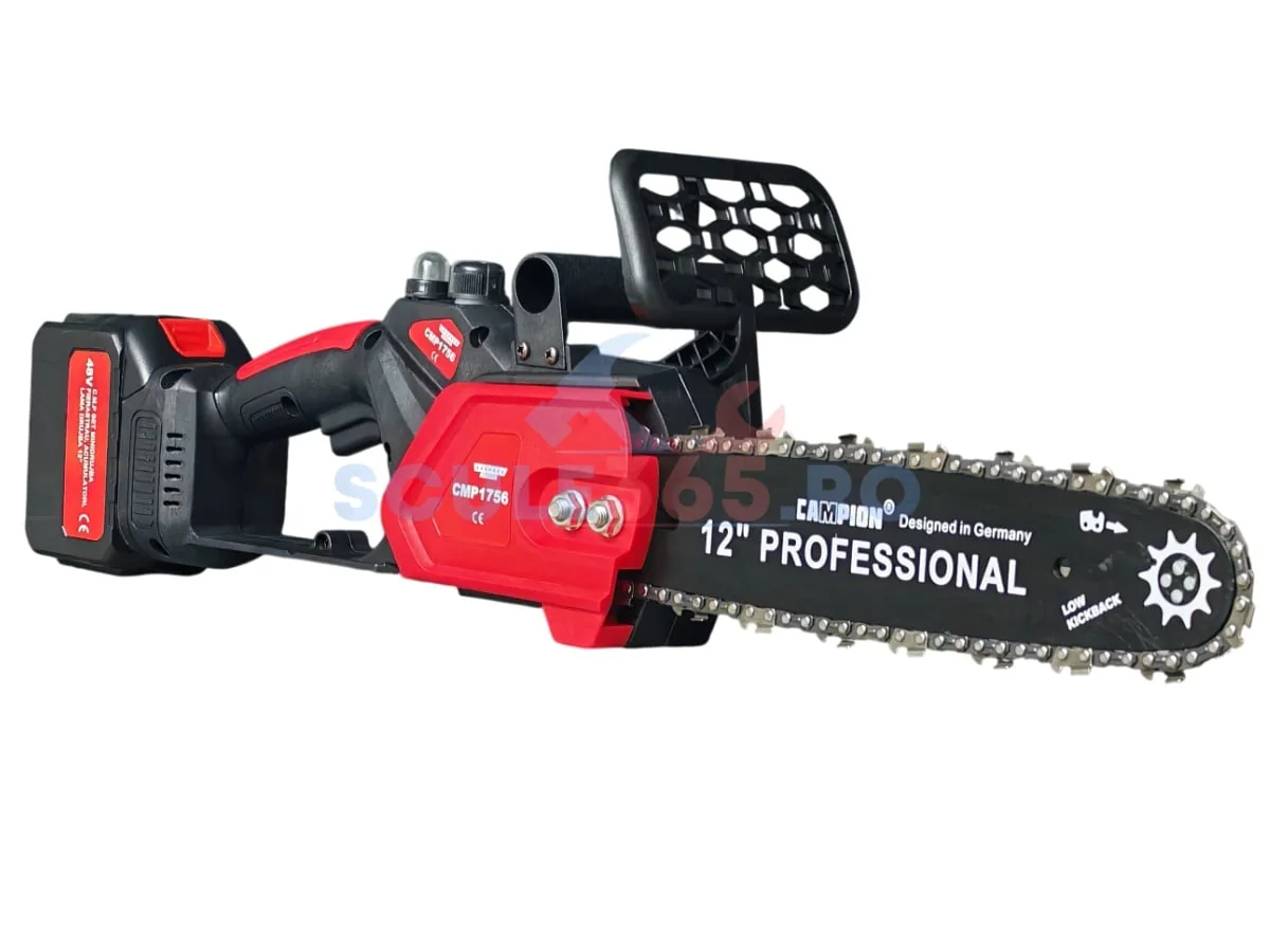 Mini Drujba Electrica 8Ah, 48V, 300mm, 2 Acumulatori, Brushless, Ungere Automata, 1800W, CAMPION CMP1756