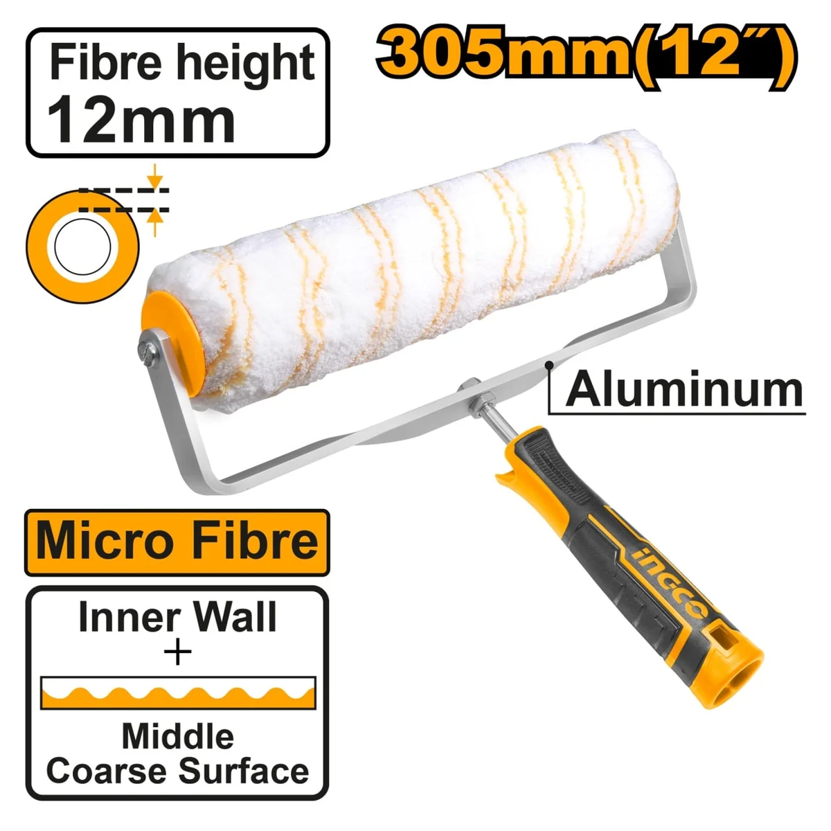 Trafalet 305mm Fibra 12mm Interior INGCO HRHT093051