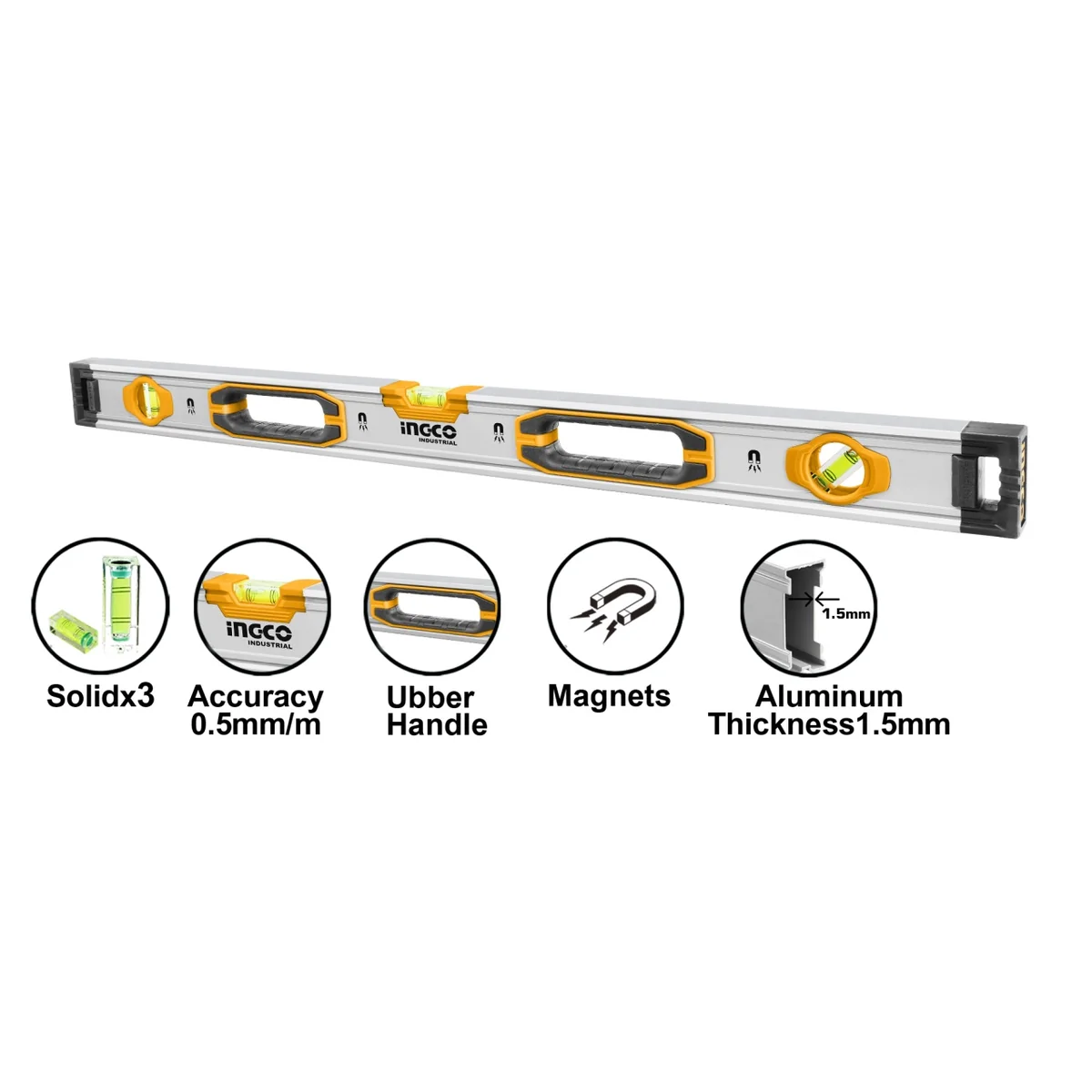 Boloboc 80 Cm Magnetic Industrial INGCO HSL38080M