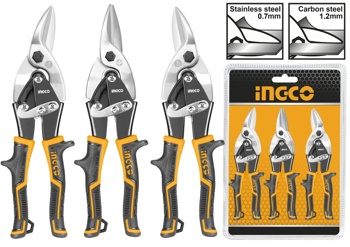 Set Foarfeci Tabla 3Pcs INGCO HTSNK0110