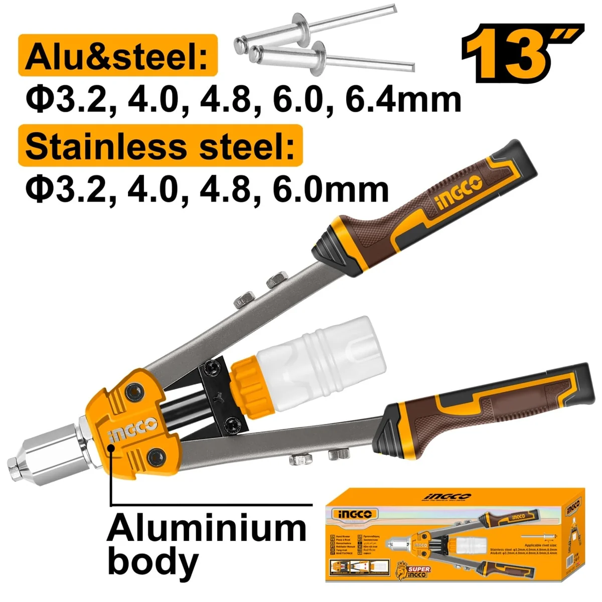 Cleste Popnituri 13" Ingco Hr131