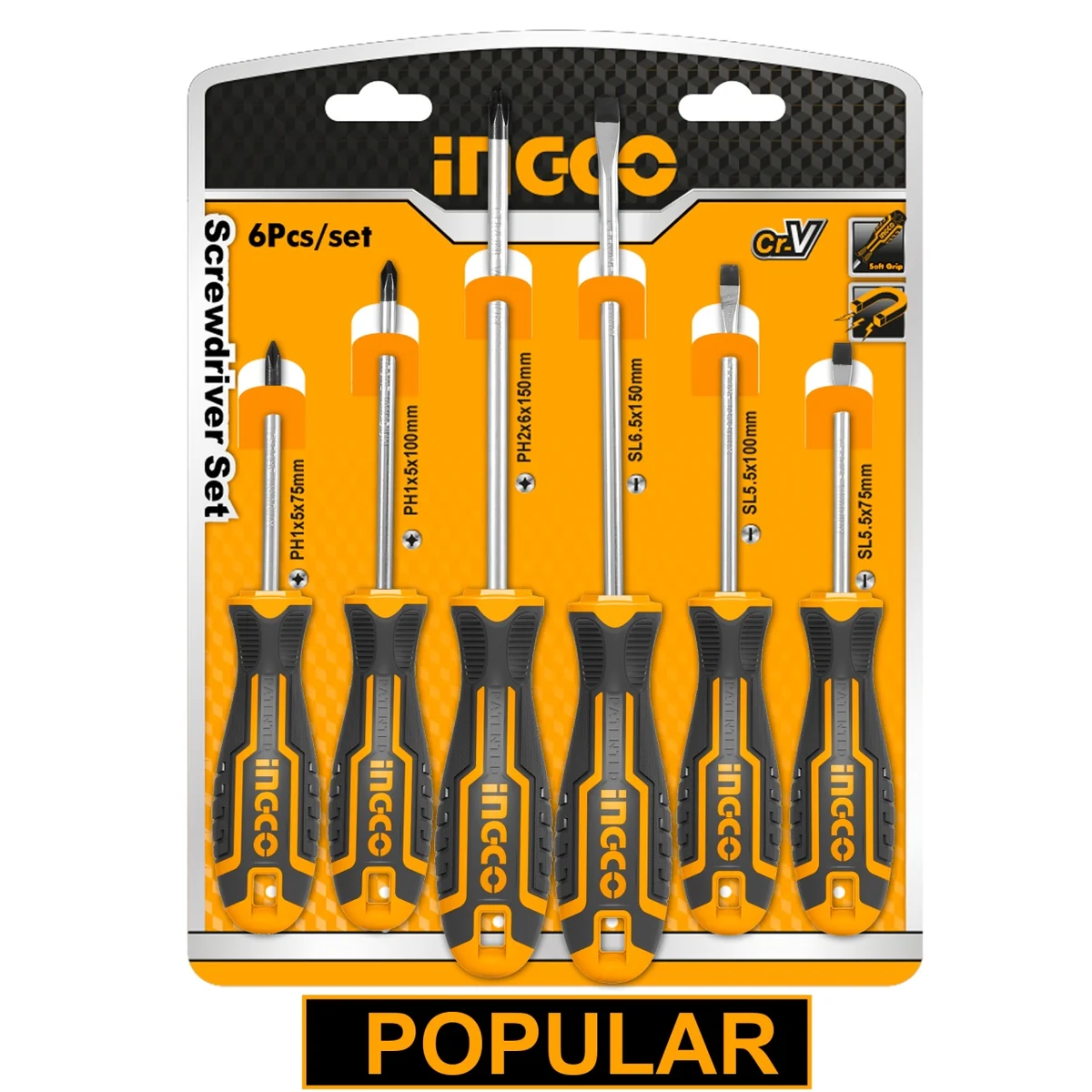 Surubelnite Set 6 Buc CRV INGCO HKSD0628