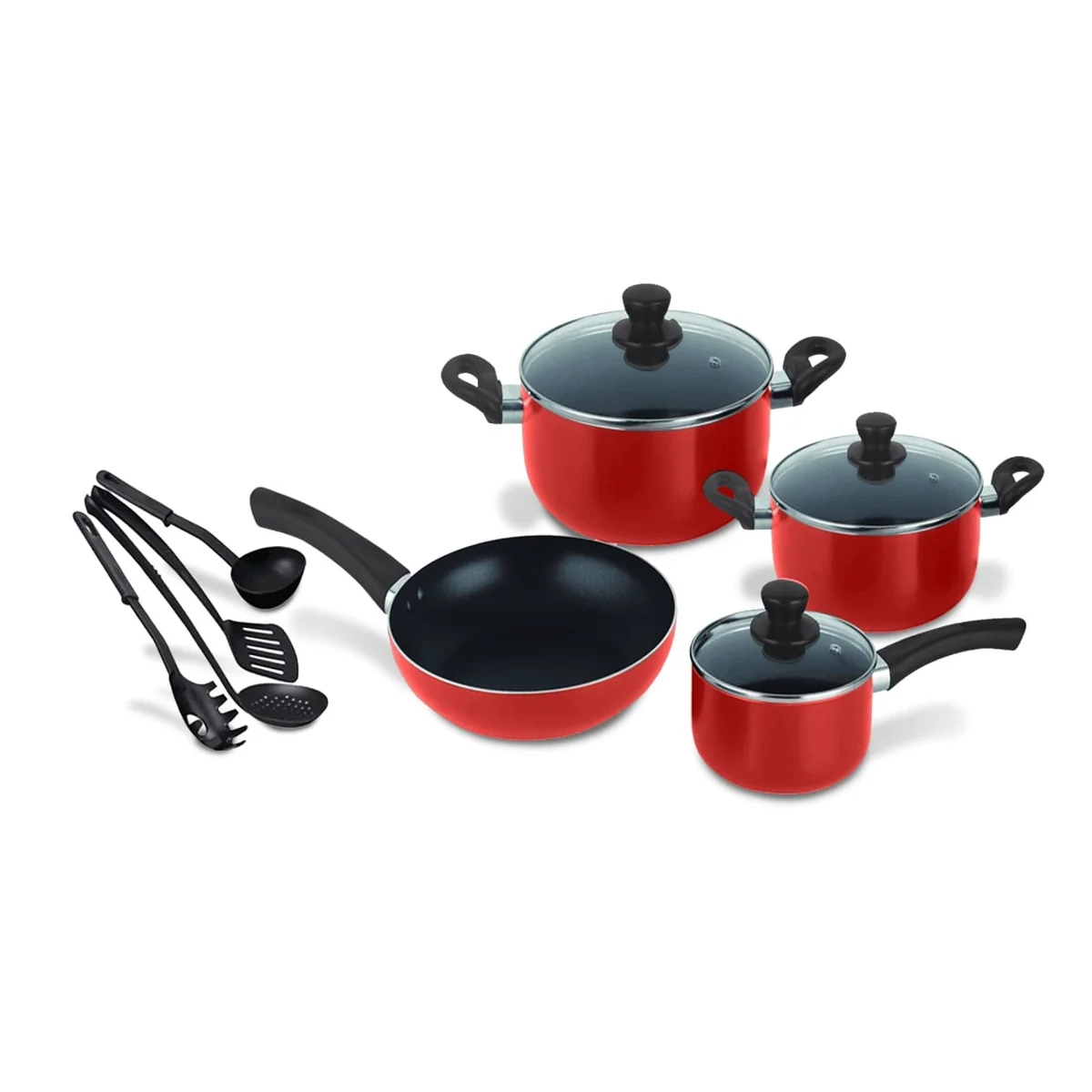 Set Oale Cu Tigaie Capace Sticla Spatule 11 Buc Decakila KMEP006B