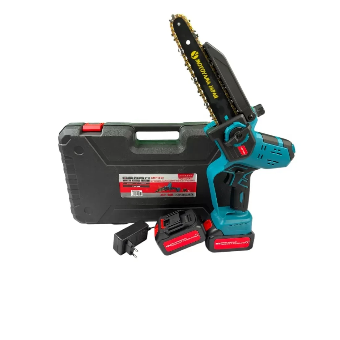 Mini Drujbă Electrică Cu 2 Acumulatori 8AH, 150mm, 8", 7.5m/s, 2000rpm, Campion CMP1698