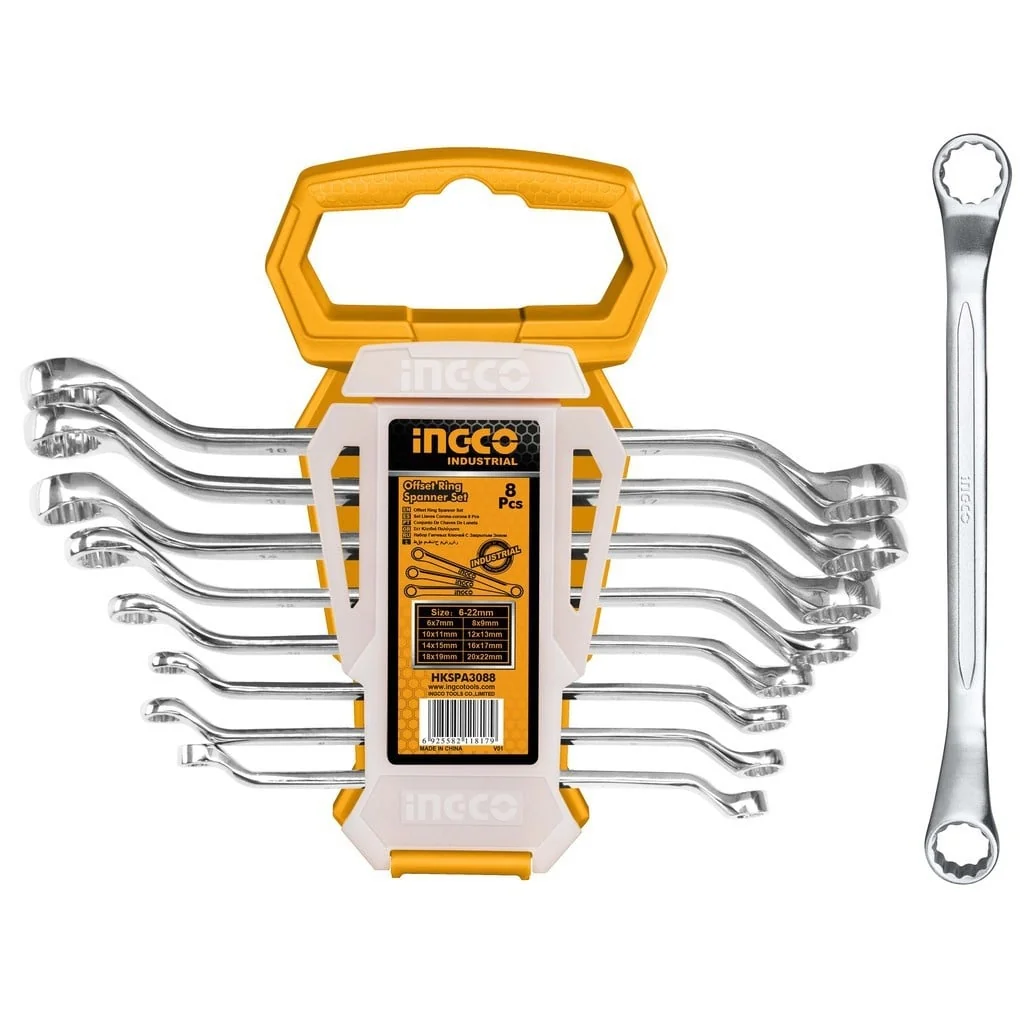 Trusa Chei Inelare Cotite 6-22mm 8pcs Ingco HKSPA3088