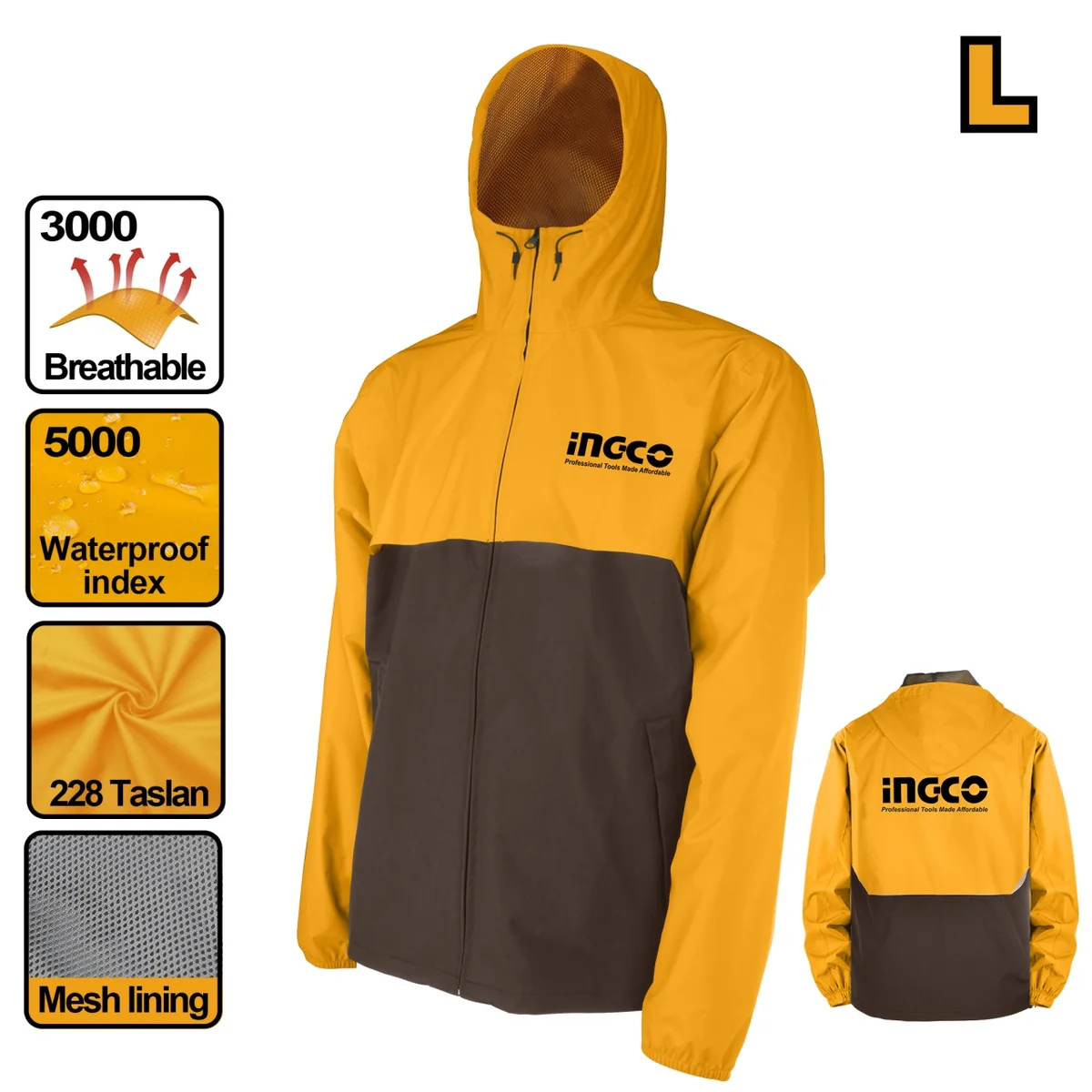 Geaca Rezistenta la Apa Vant XL INGCO HJATL2281.XL