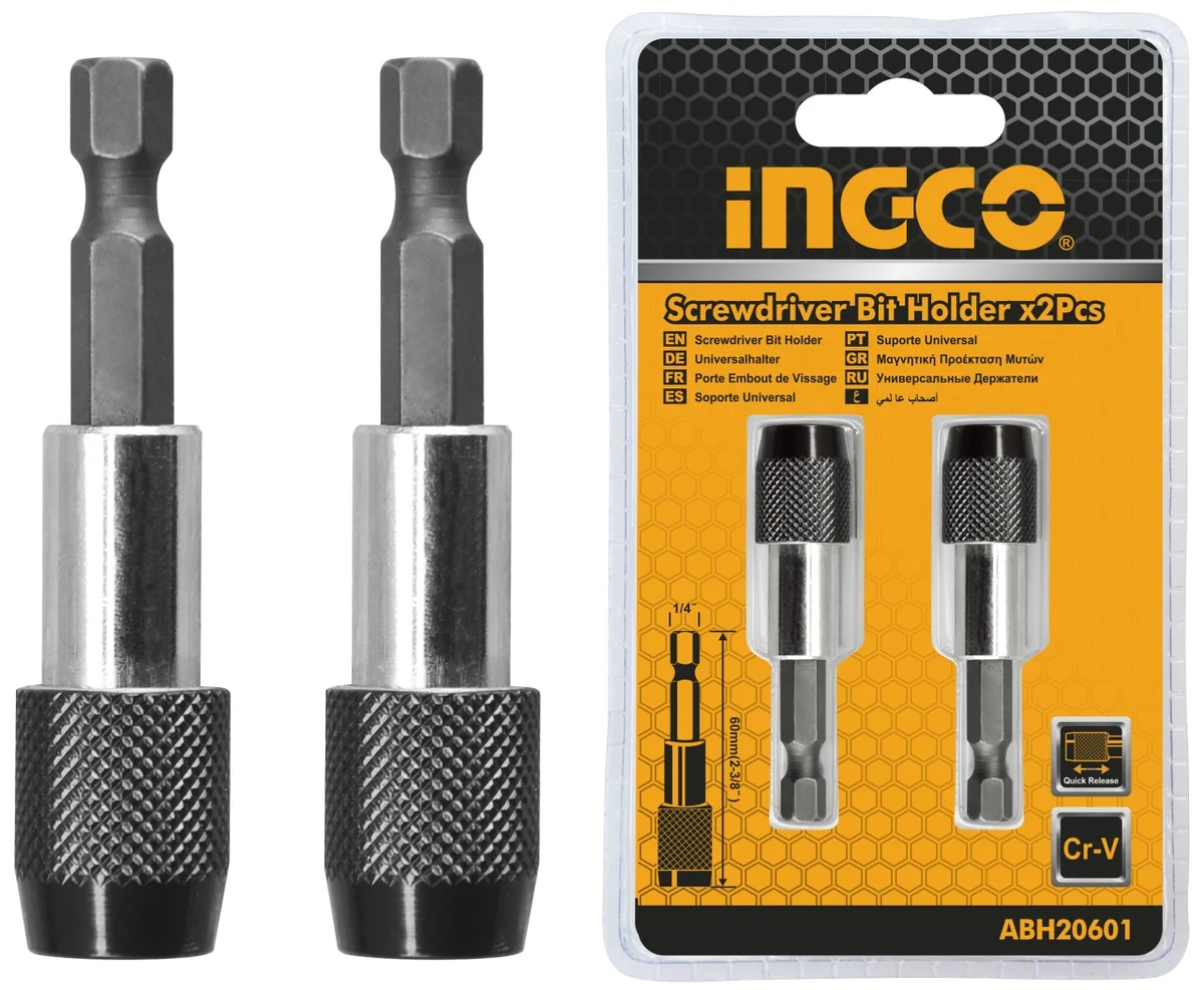 Prelungitor Biți Cu Eliberare Rapidă Set 2 Buc 60mm Ingco Abh20601