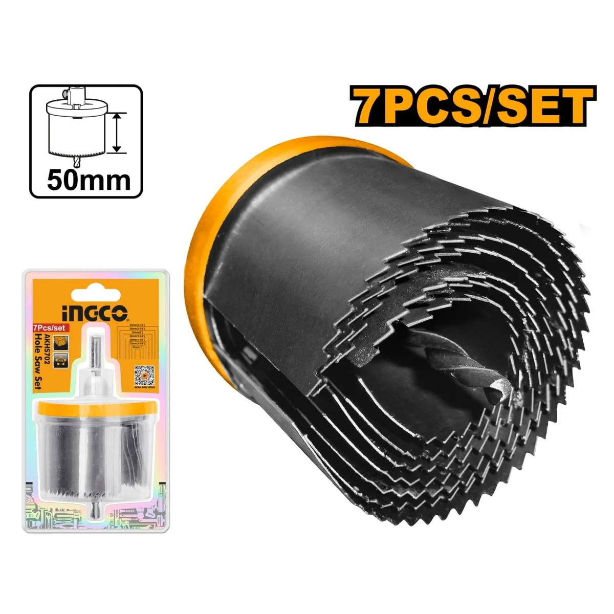 Freza Rigips 7Pcs Ingco AKHS702