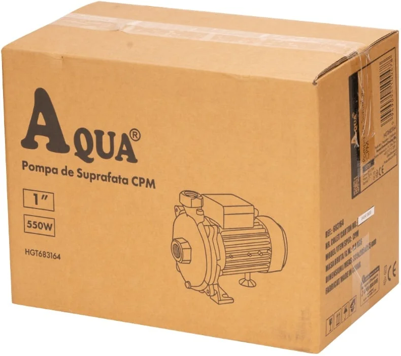 Pompa Apa De Suprafață Centrifugală 550W, 19M Înălțime, 69L/Min, 1", Evotools 683164