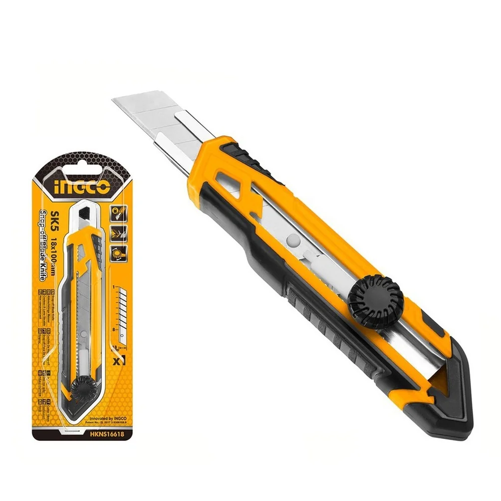 Cutter Plastic Cu Strângere Lamă INGCO HKNS16618
