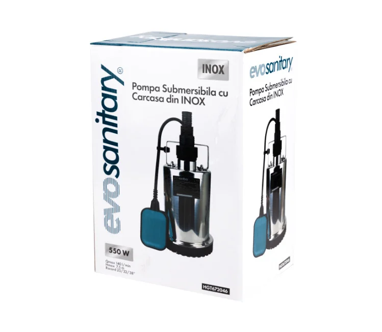 Pompa Apa Submersibilă Cu Carcasa Din Plastic 750 W, Evotools 672043