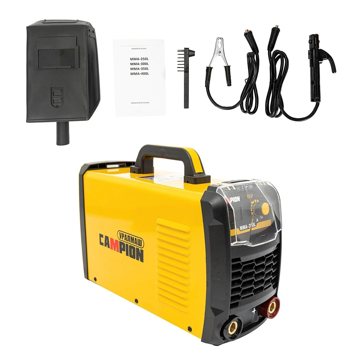 Aparat Invertor Sudura 300A, Afisaj Electronic, 6.16 KVA, Galben, Campion MMA-3000L