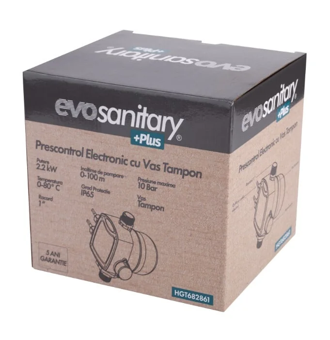 Prescontrol Electronic Cu Vas Tampon Pentru Pompe De Uz Casnic EvoSanitary Plus 682861
