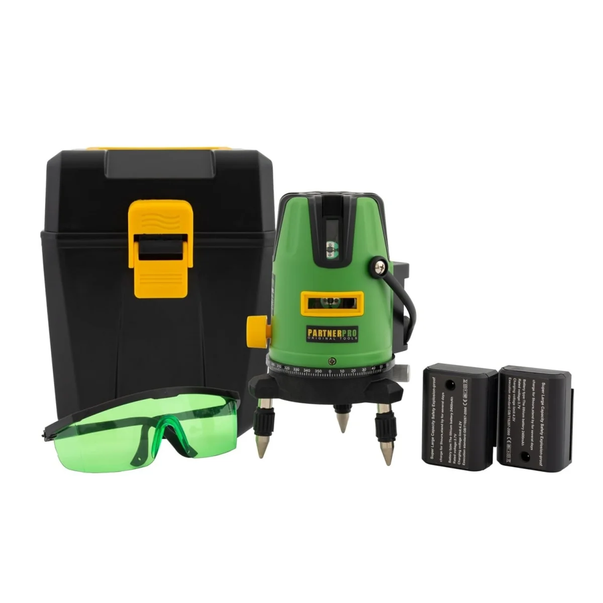 Nivela Laser 5 Linii, 40m, ±2mm/5m, Și 2 Acumulatori, PARTNER PRO PLE-5D 14624